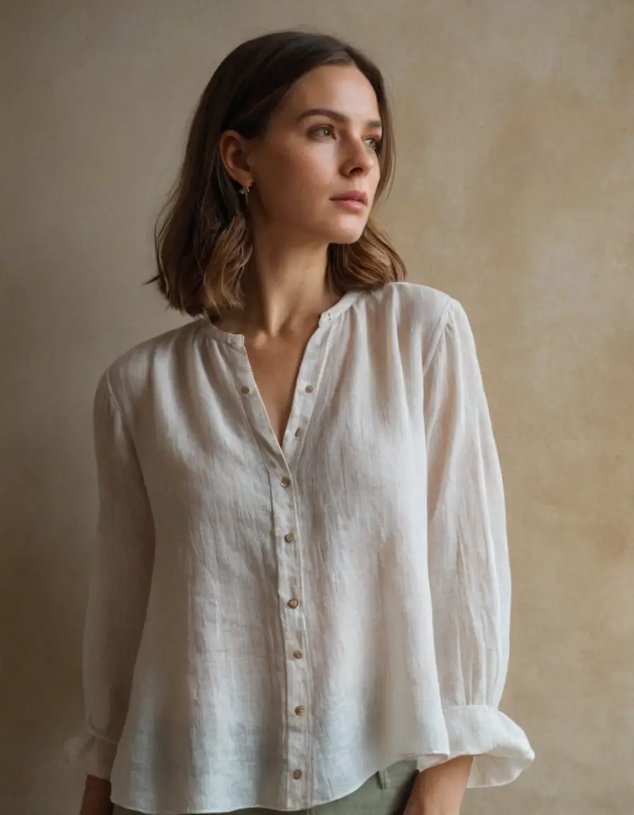 Flowing Linen Blouse